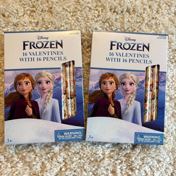 Frozen Other - Frozen Valentine's Cards and Pencils - 2 Packs